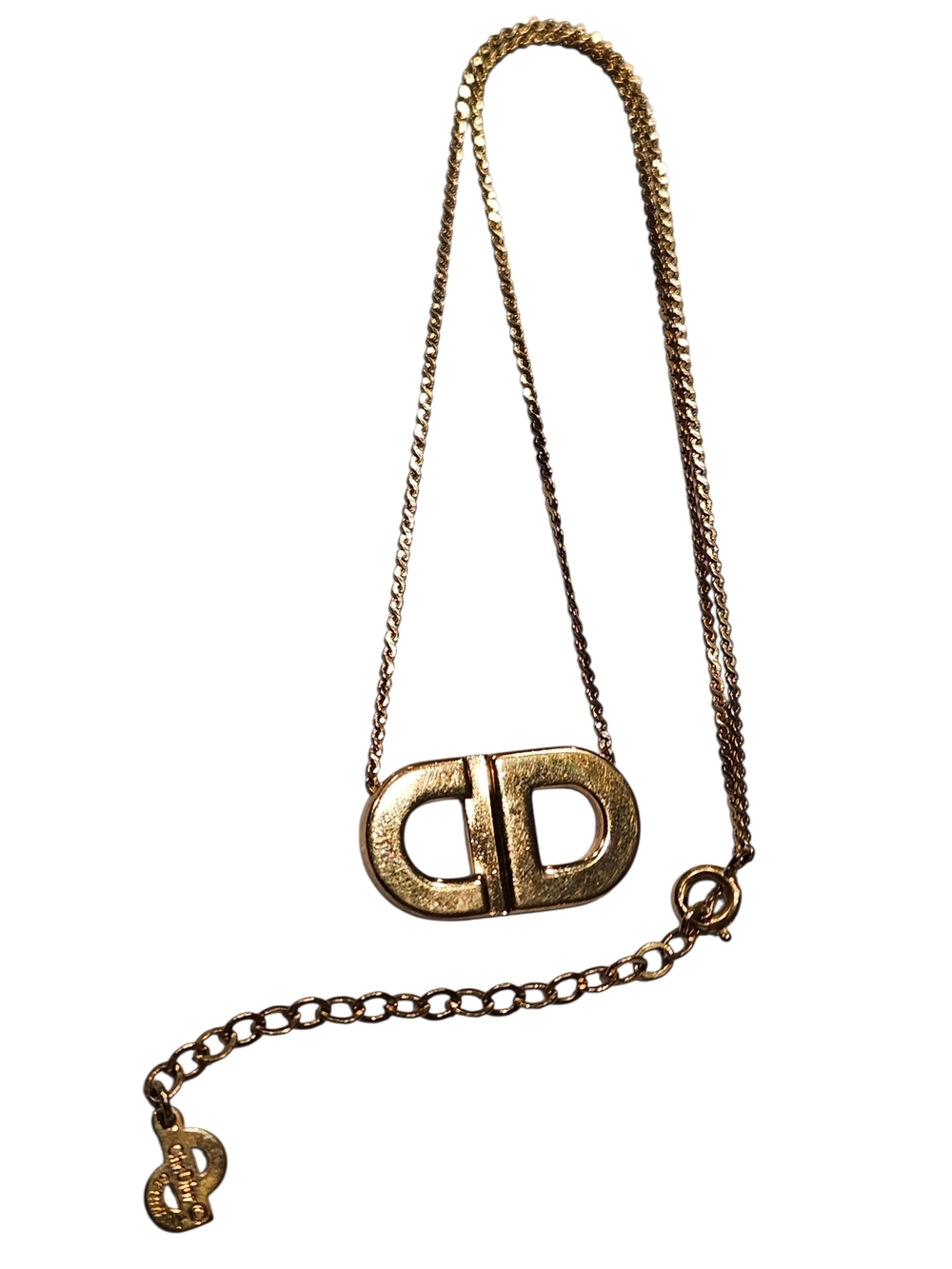 Vintage Dior Necklace Gold Tone 'CD' Logo Choker Christian Dior Germany - Picture 11 of 16